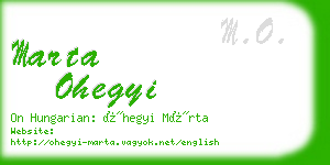 marta ohegyi business card